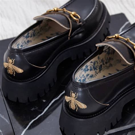 gucci bee loafers womens|gucci harald platform loafers.